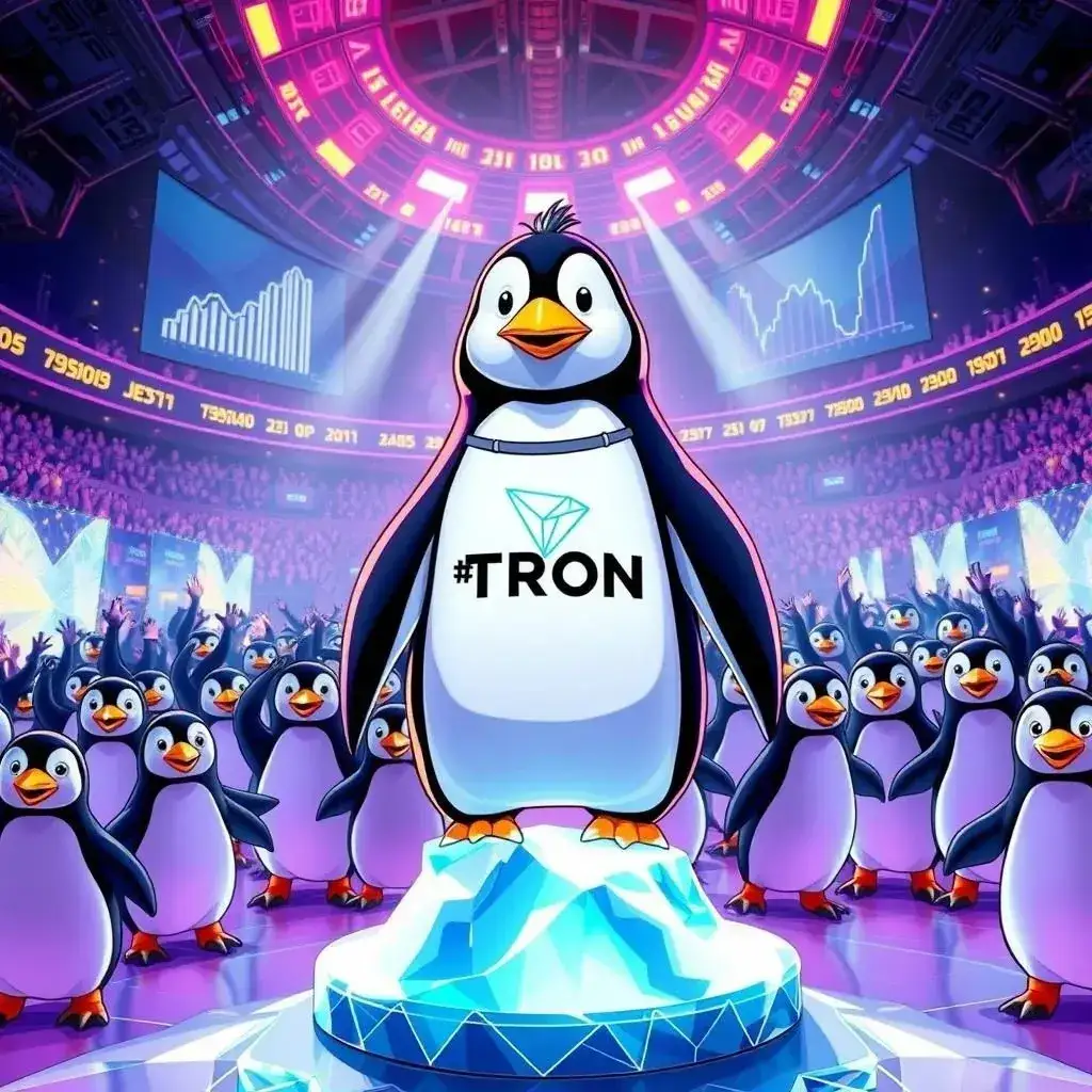 In a surprising twist, the #PENGU token has seen a dramatic surge after JustinSun, the founder of TRON, made a playful appearance in the penguin-themed crypto community. A single post featuring a cartoon penguin donning a #TRON shirt, styled to resemble Sun himself, was enough to send the token soaring. . Tron