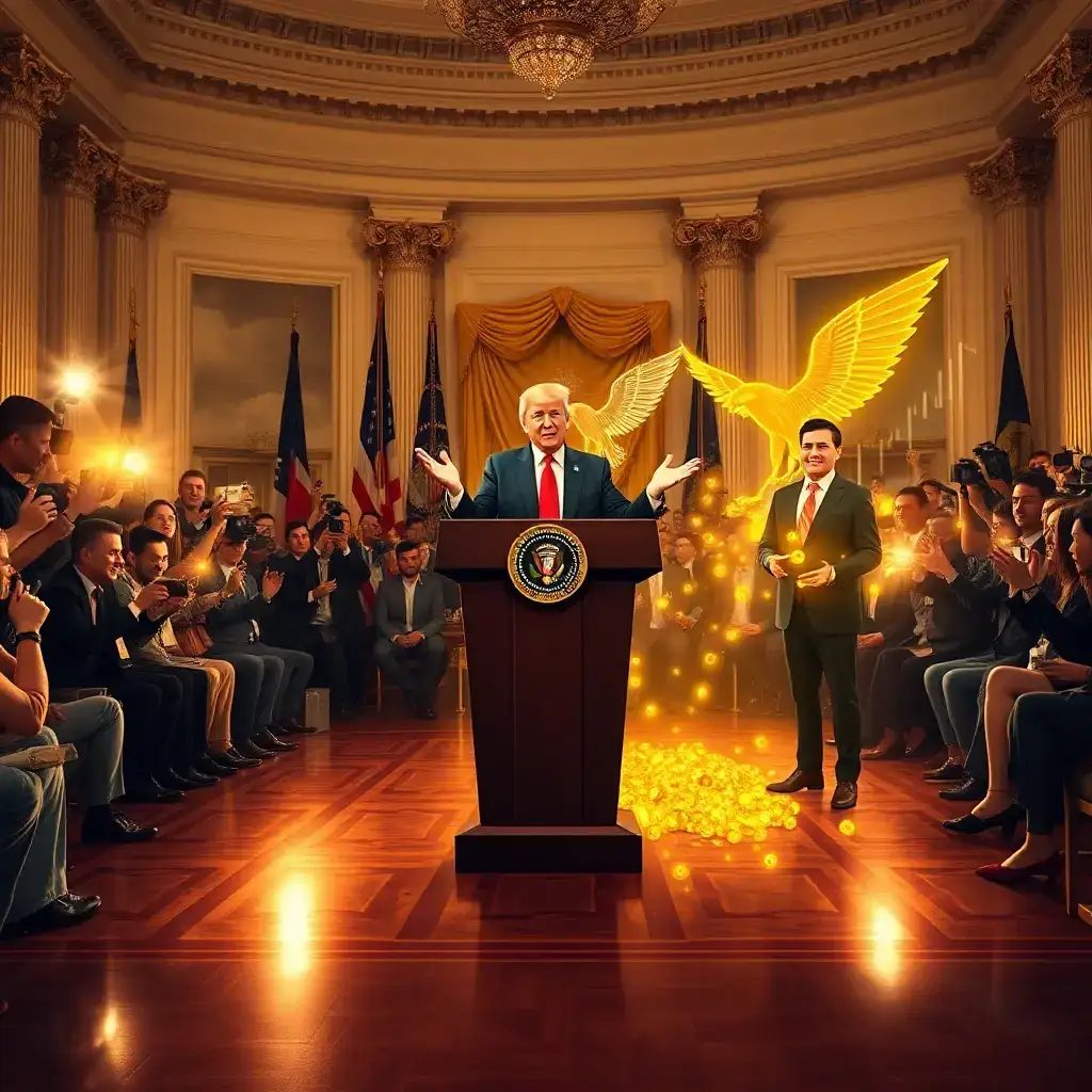 President Donald Trump vowed U.S. leadership in crypto and emerging tech at a White House event, drawing cheers as Robinhood CEO stressed broad ownership and Binance founder declared, Were so back. Markets and execs reacted to the emphasis on Bitcoin. #Macro Insights# #Robinhood #Binance. Binance