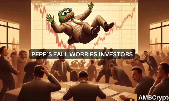 За последние 24 часа цена PEPE упала на 6,02% . Pepe