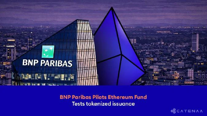 В воскресенье, 1 марта 2026 года, Катенаа сообщила, что BNP Paribas Asset Management проводит апробацию выпуска токенизированных долей для своего французского фонда денежного рынка на платформе Ethereum. Это является новейшим этапом в развитии ончейн-финансов в рамках существующего регулирования. . Ethereum