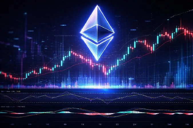 На часовом интервале Binance Ethereum начал сессию 24 марта около $2,180 и достиг пика в районе $2,200 25 марта, после чего последовала ощутимая коррекция. 26 марта котировки пробили уровни $2 100, $2 060 и $2 040, но отскок не закрепился. Ethereum