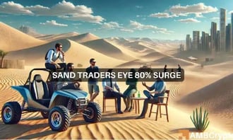 La ruptura del patrón de cuña descendente de la SAND conducirá a una subida del 80% si se cruza la media móvil de 100 días. Sand