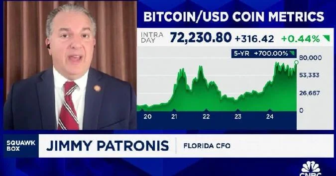 In der CNBC-Sendung Squawk Box betonte Herr Patroni, dass der Staat beabsichtigt, die Möglichkeiten von Kryptowährungen zu erkunden. Kryptowährungen